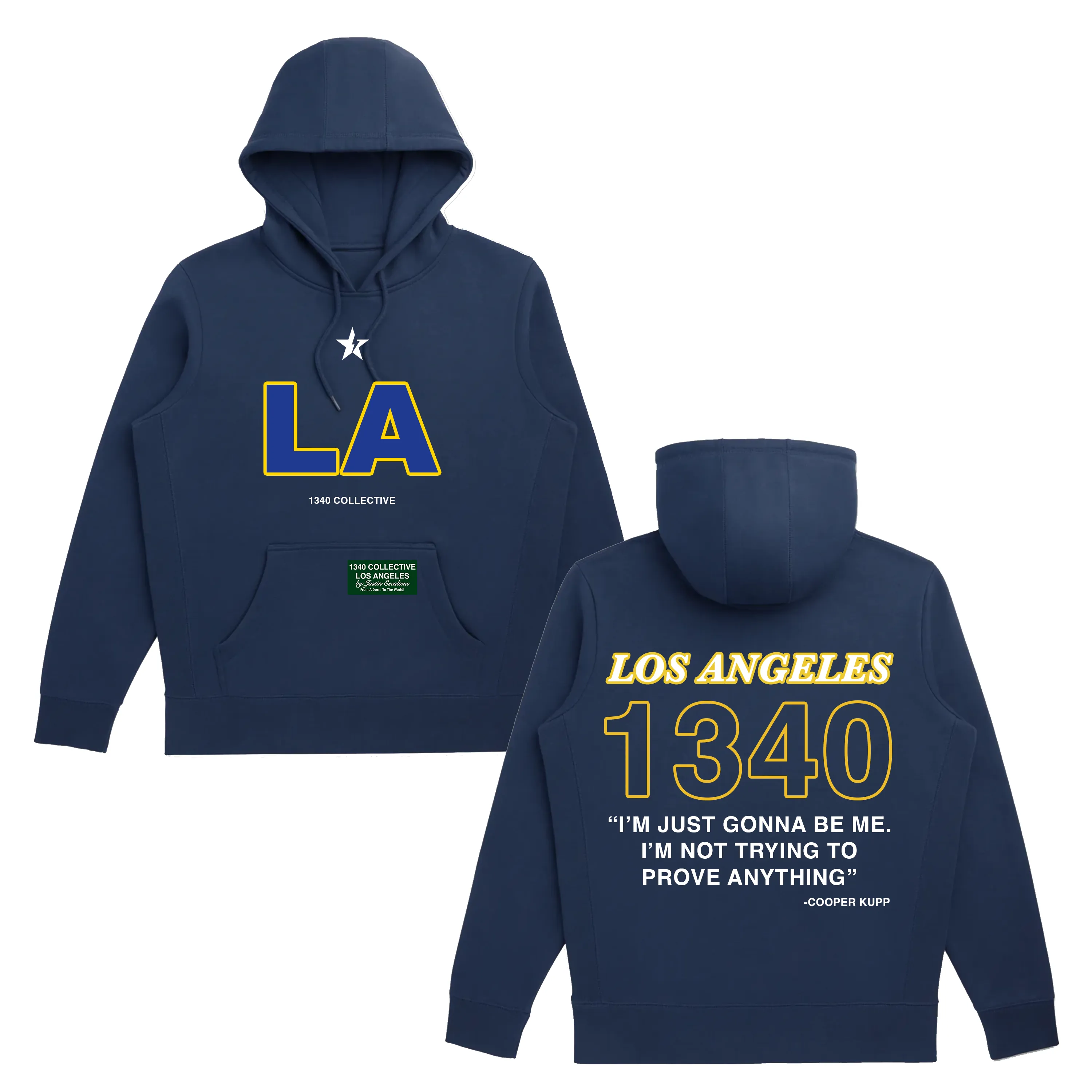 1340 LOS ANGELES YELLOW - HOODIE