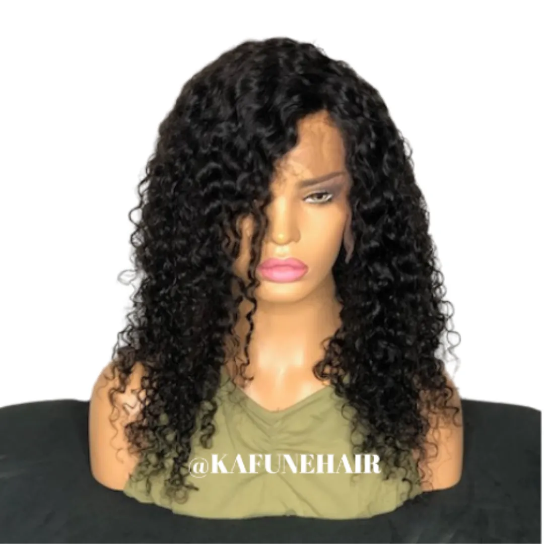 16” Deep Curly Closure Wig