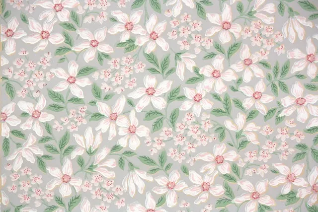 1930s Floral Vintage Wallpaper