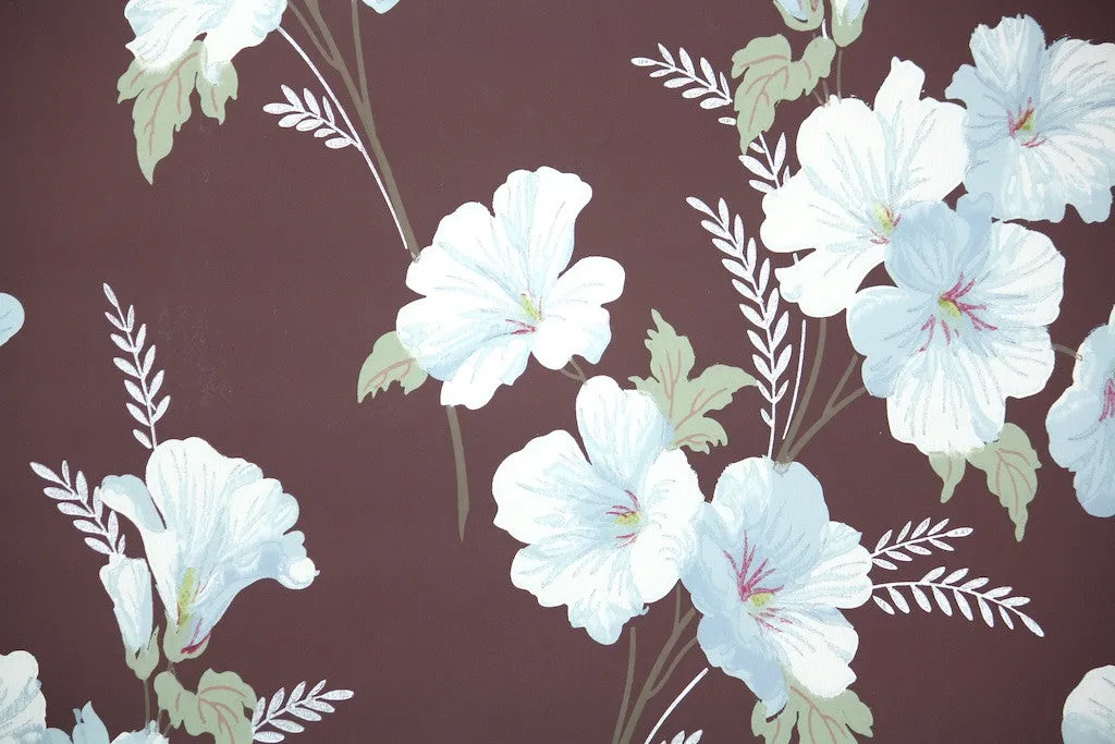1940s Floral Vintage Wallpaper