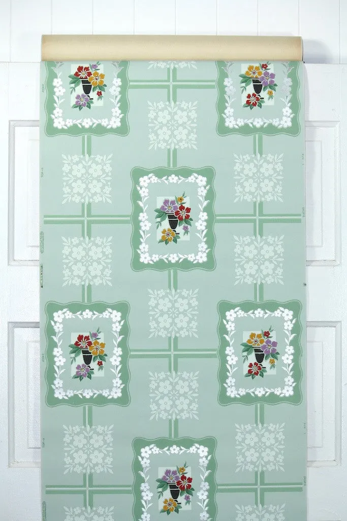 1940s Kitchen Vintage Wallpaper