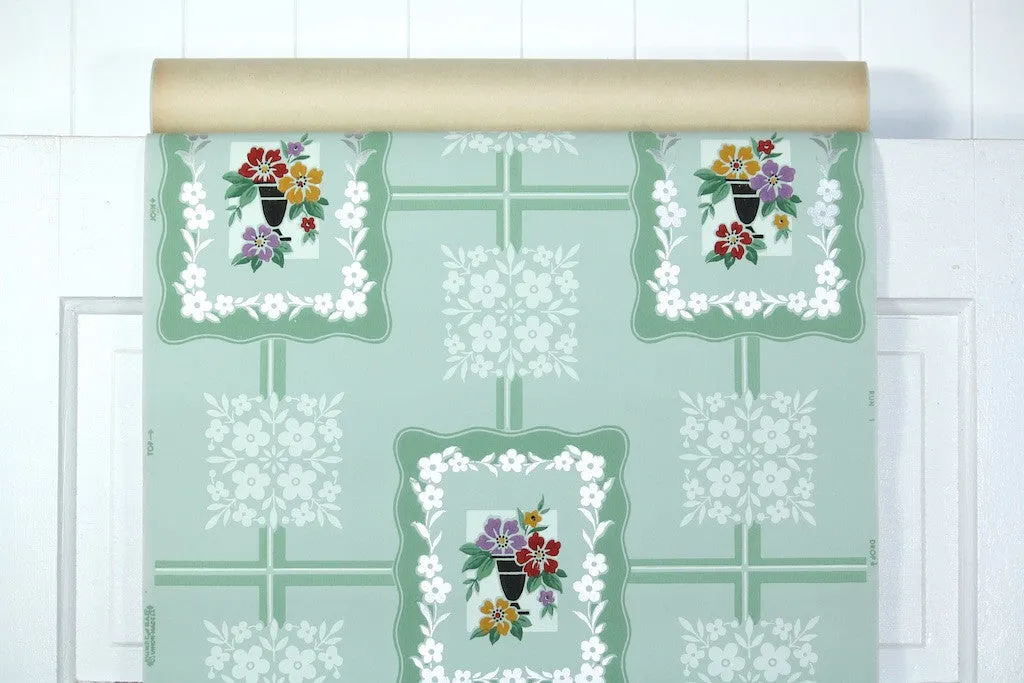 1940s Kitchen Vintage Wallpaper
