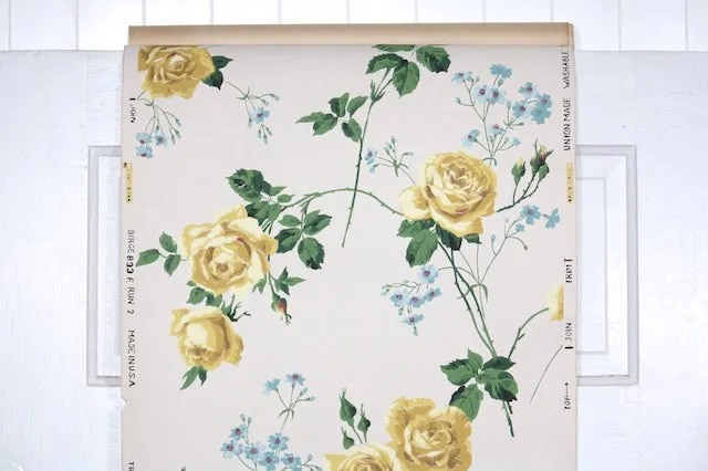 1950s Floral Vintage Wallpaper