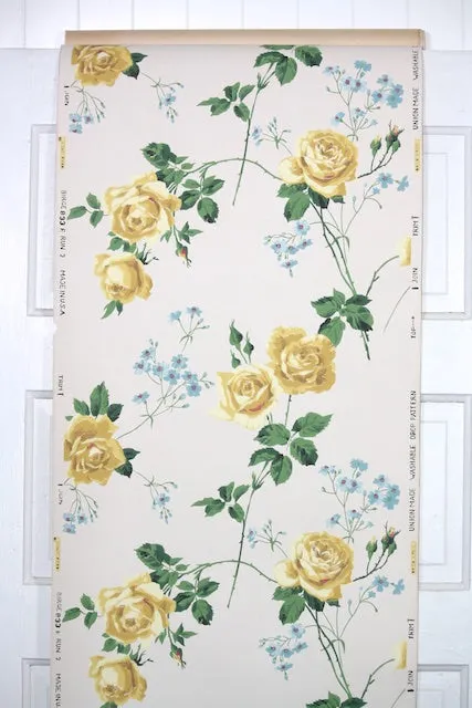 1950s Floral Vintage Wallpaper