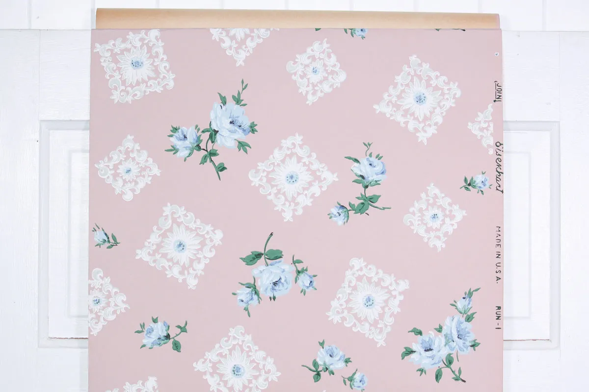 1950s Floral Vintage Wallpaper