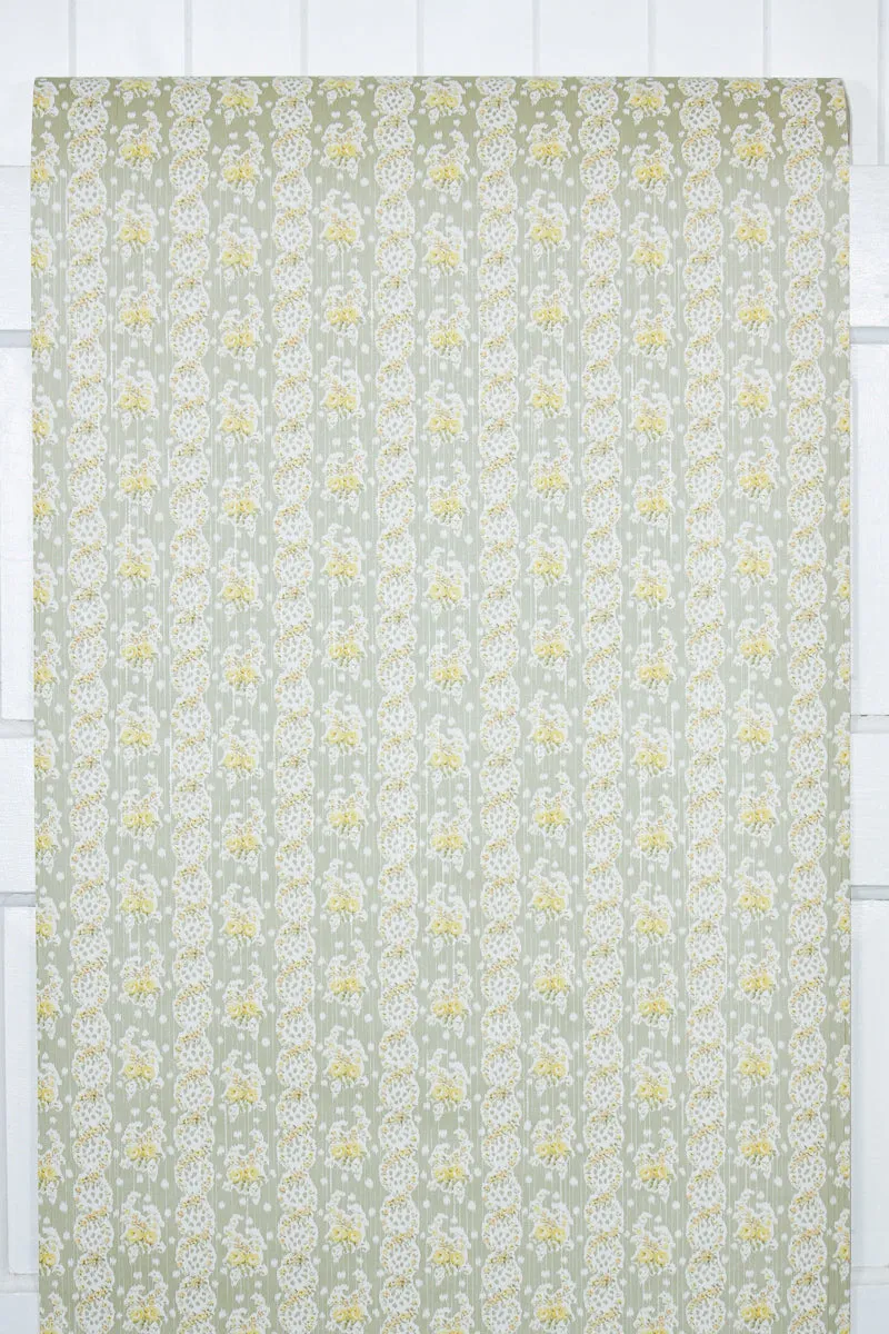 1970s Floral Vintage Wallpaper