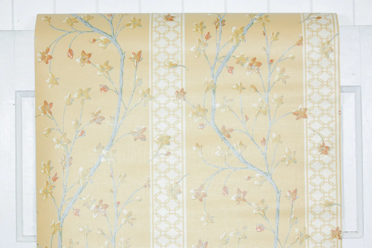 1970s Floral Vintage Wallpaper