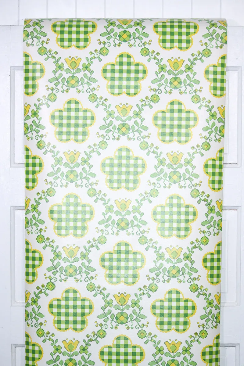 1970s Floral Vintage Wallpaper