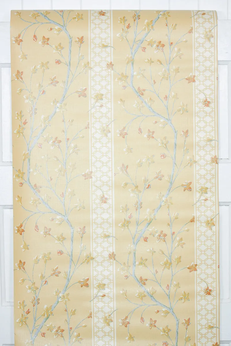 1970s Floral Vintage Wallpaper