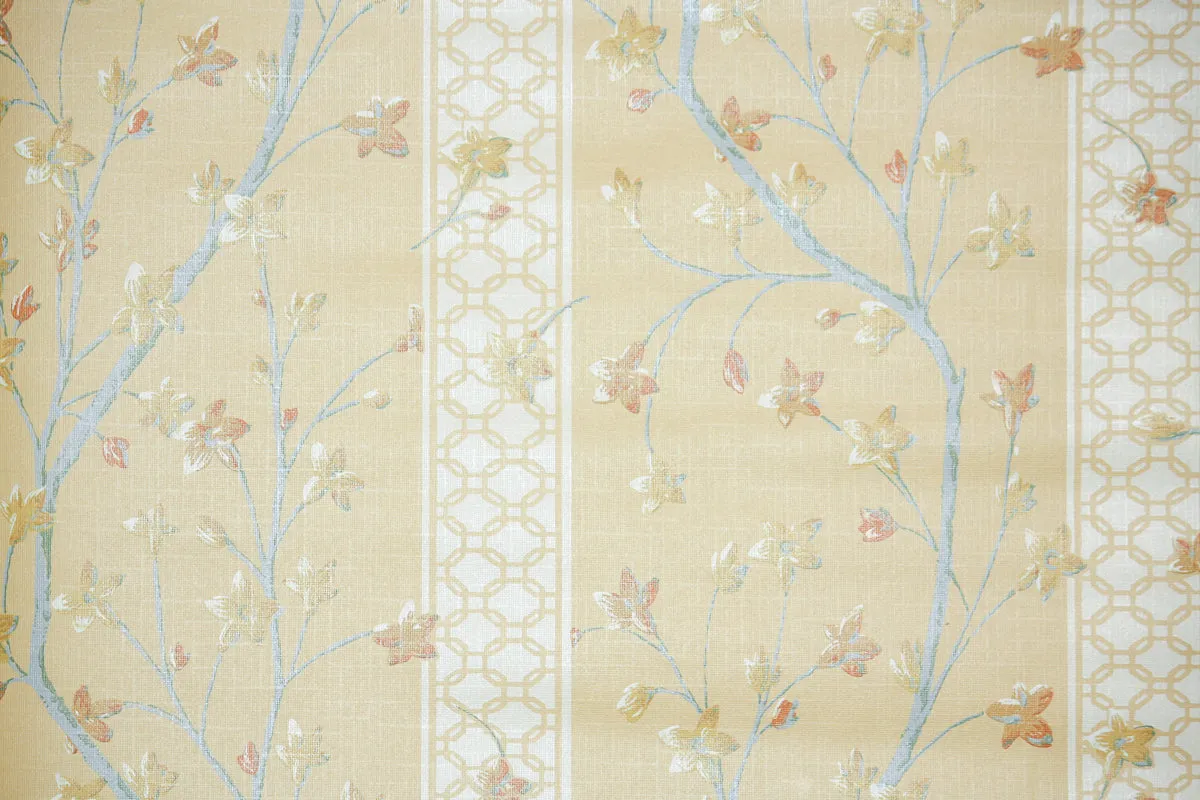 1970s Floral Vintage Wallpaper