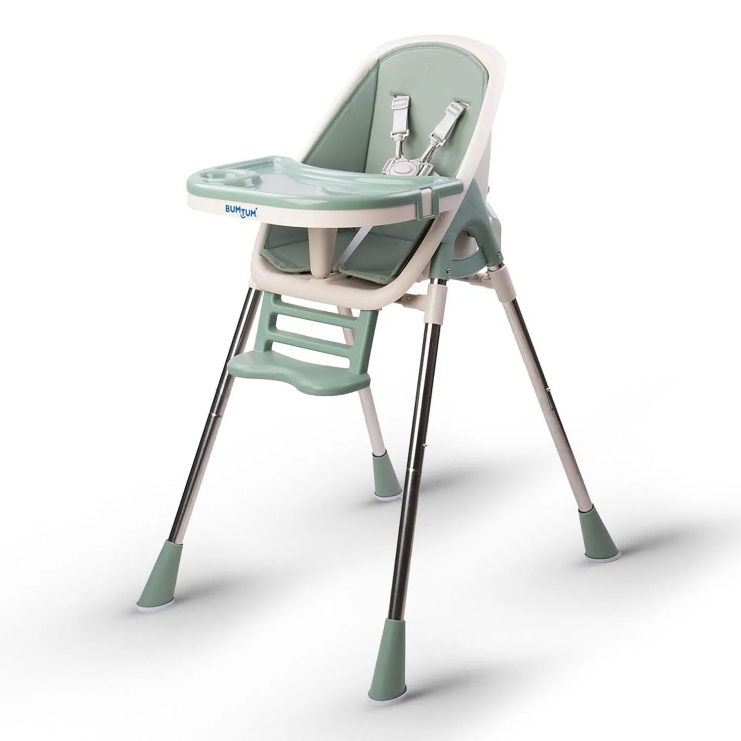 2-in-1 Convertible Baby High Chair | Cushion Pad | Removable Tray