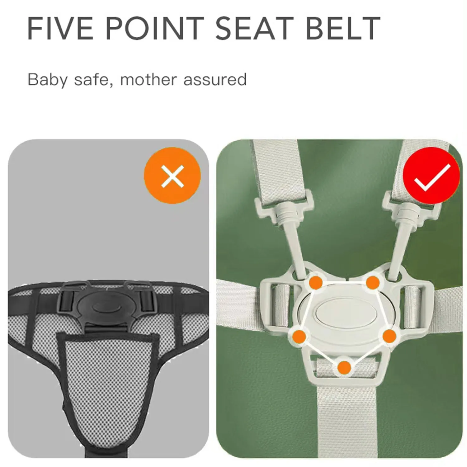 2-in-1 Convertible Baby High Chair | Cushion Pad | Removable Tray