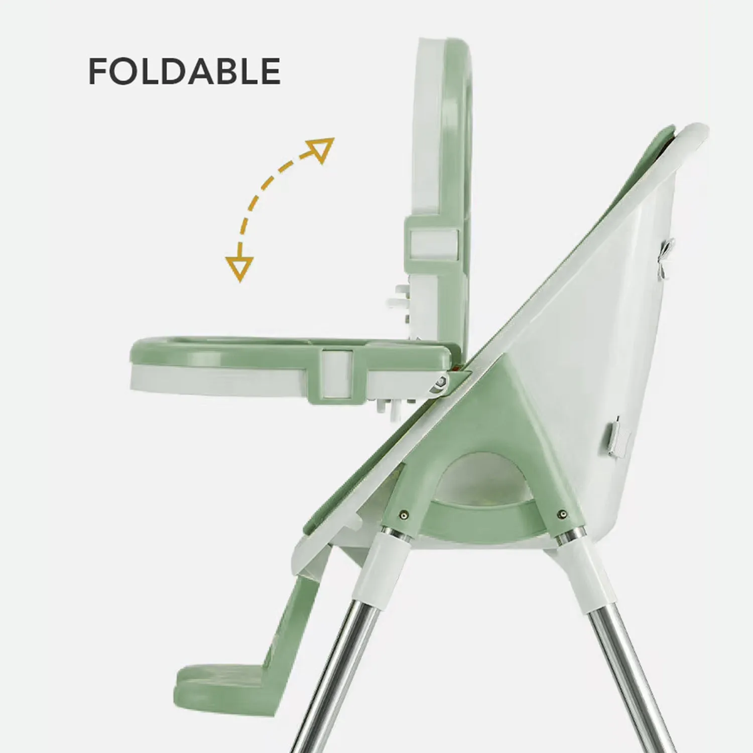 2-in-1 Convertible Baby High Chair | Cushion Pad | Removable Tray