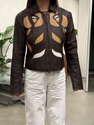 2003 EMPORIO ARMANI patches leather jacket