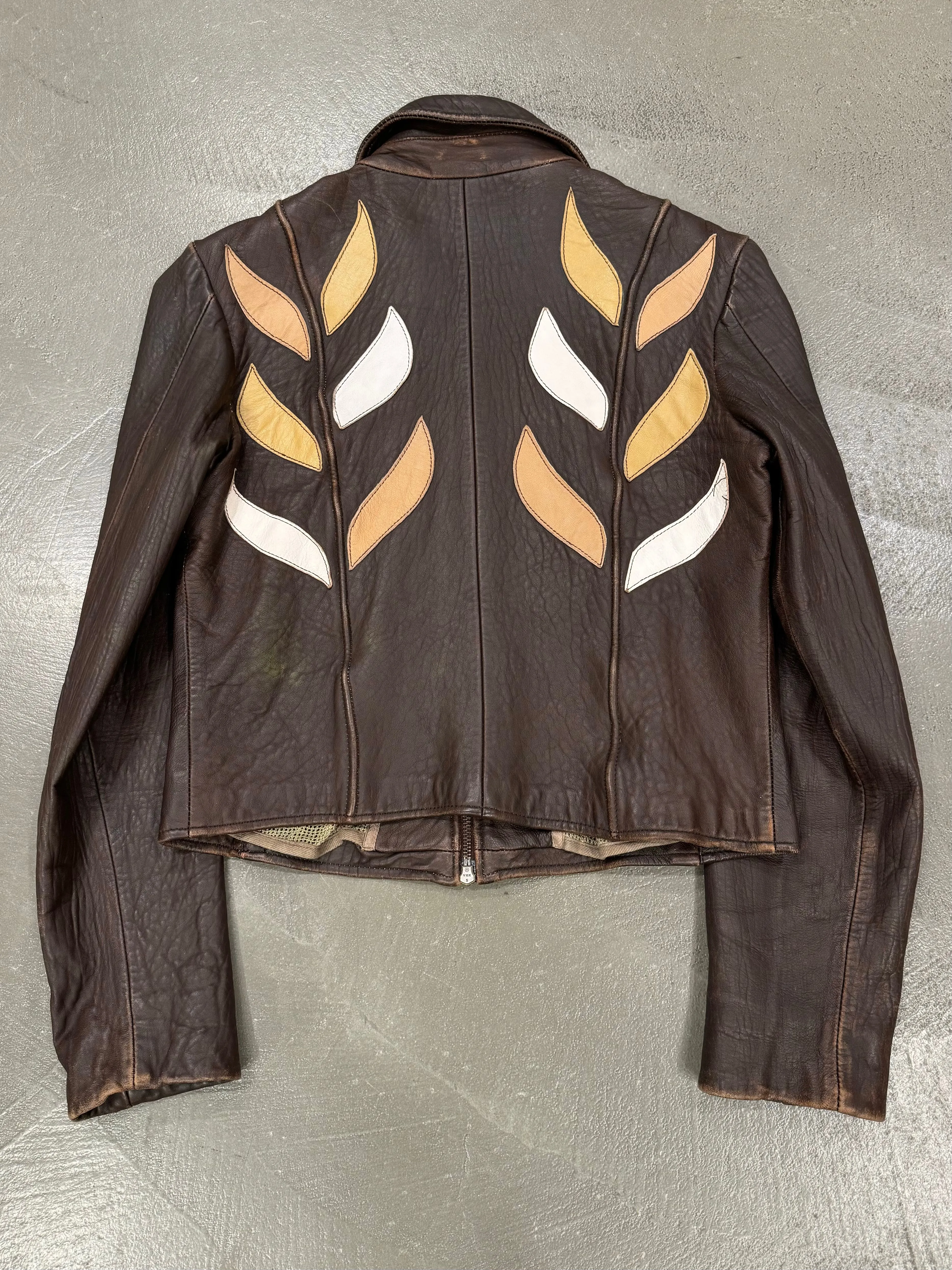 2003 EMPORIO ARMANI patches leather jacket