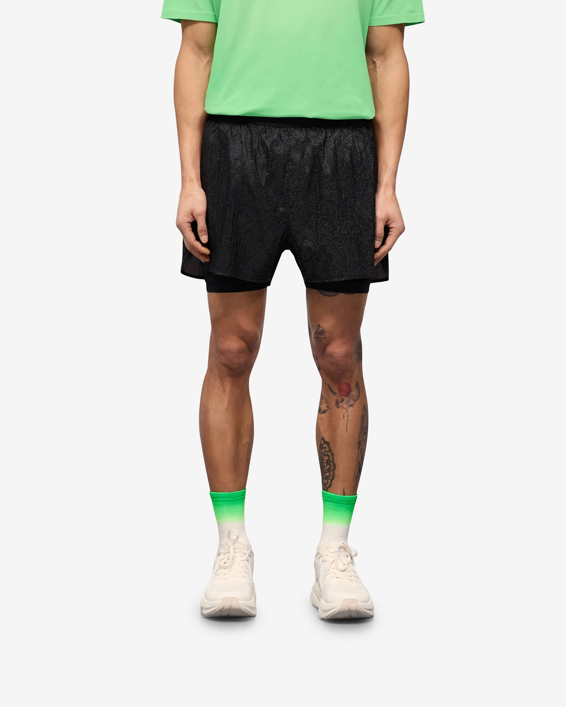 247 Contour 2-In-1 Run Shorts - Black