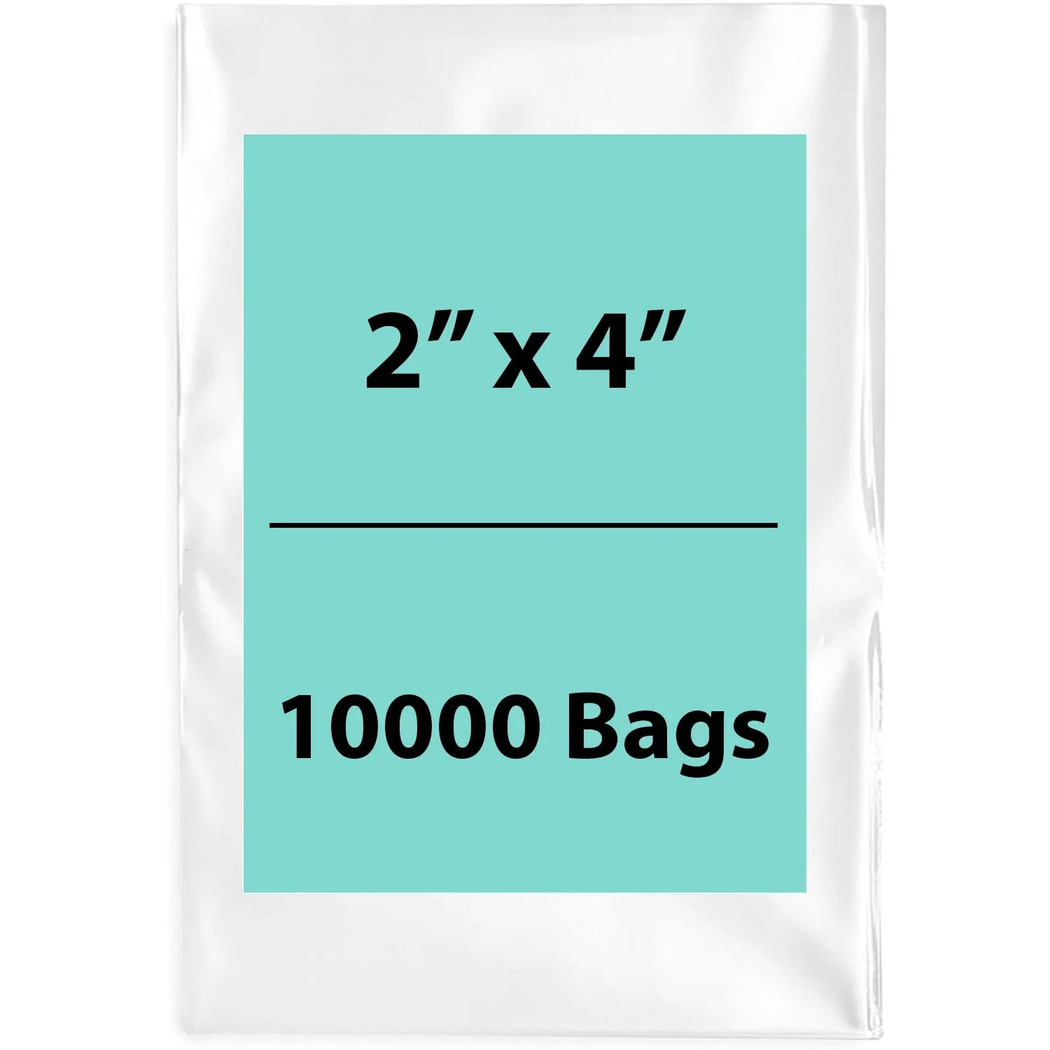 2X4 inches Clear Flat Poly Bags 1.5Mil Open Top (LDPE)