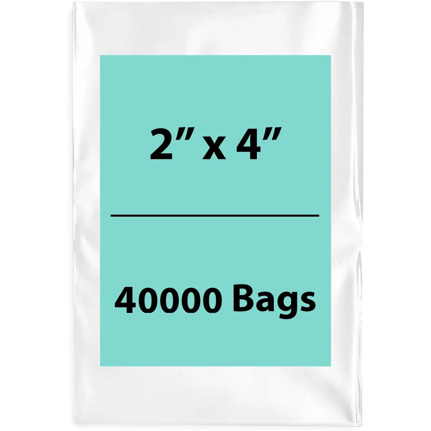 2X4 inches Clear Flat Poly Bags 1.5Mil Open Top (LDPE)