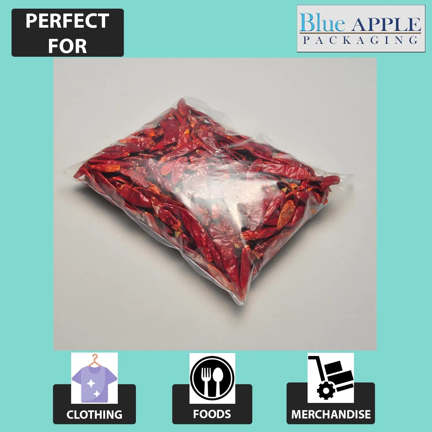 2X4 inches Clear Flat Poly Bags 1.5Mil Open Top (LDPE)