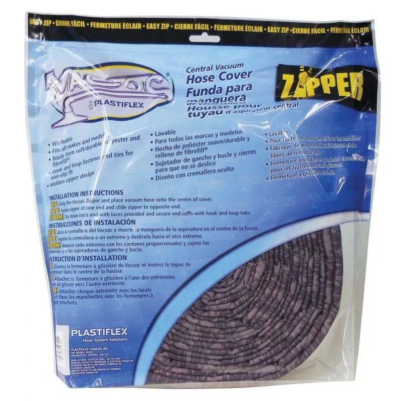 30' Central Vacuum Zipper Hose Sock