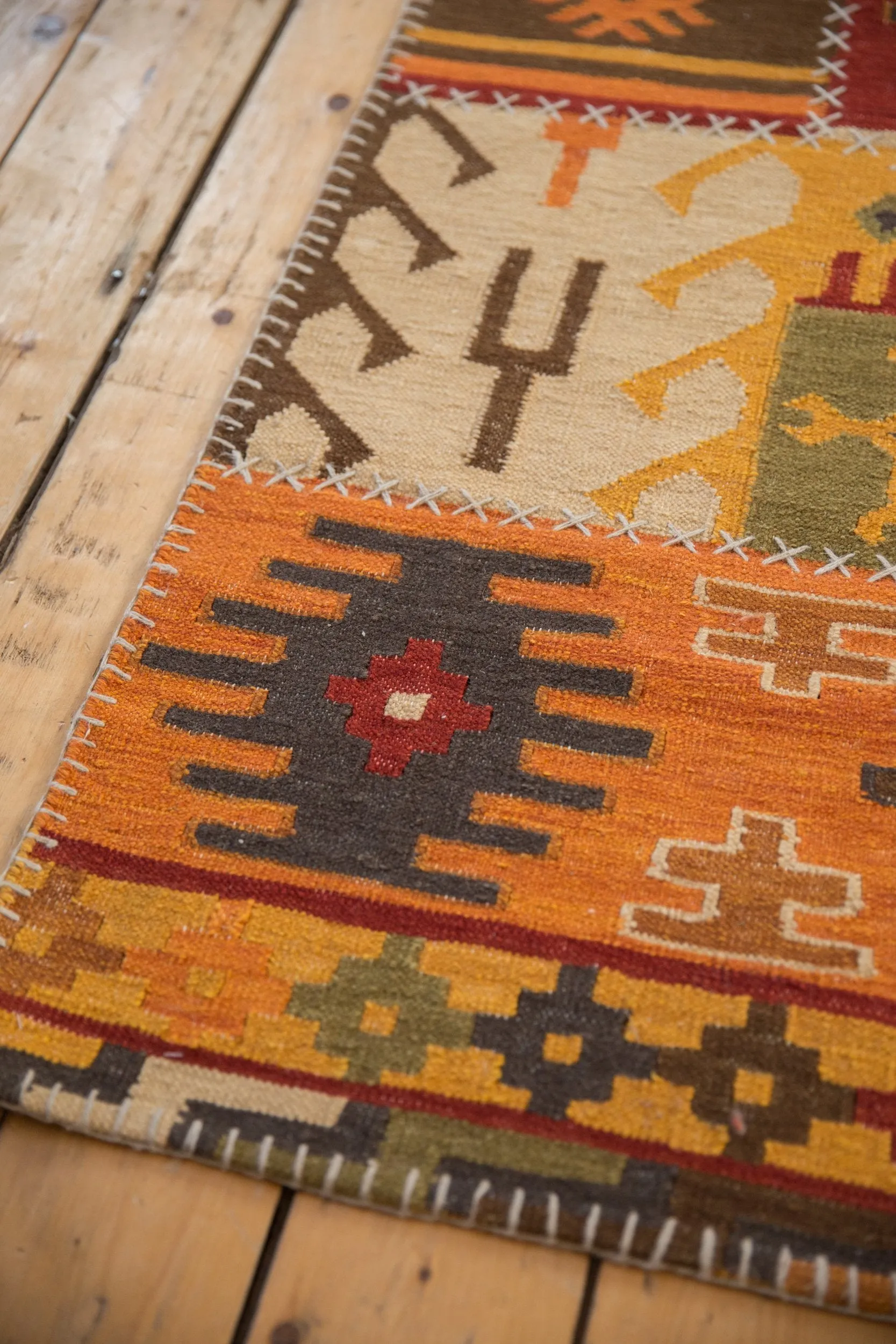 3x11.5 New Patchwork Kilim Rug Runner