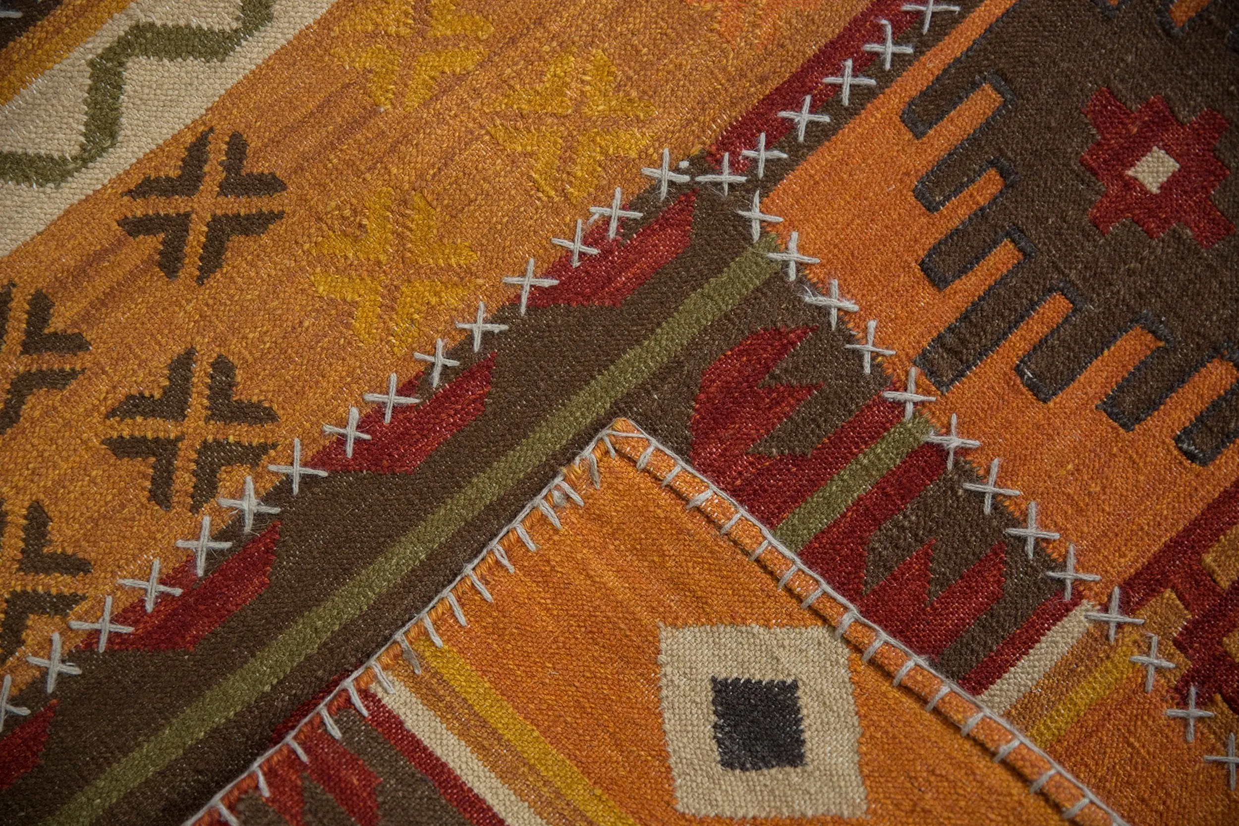 3x11.5 New Patchwork Kilim Rug Runner