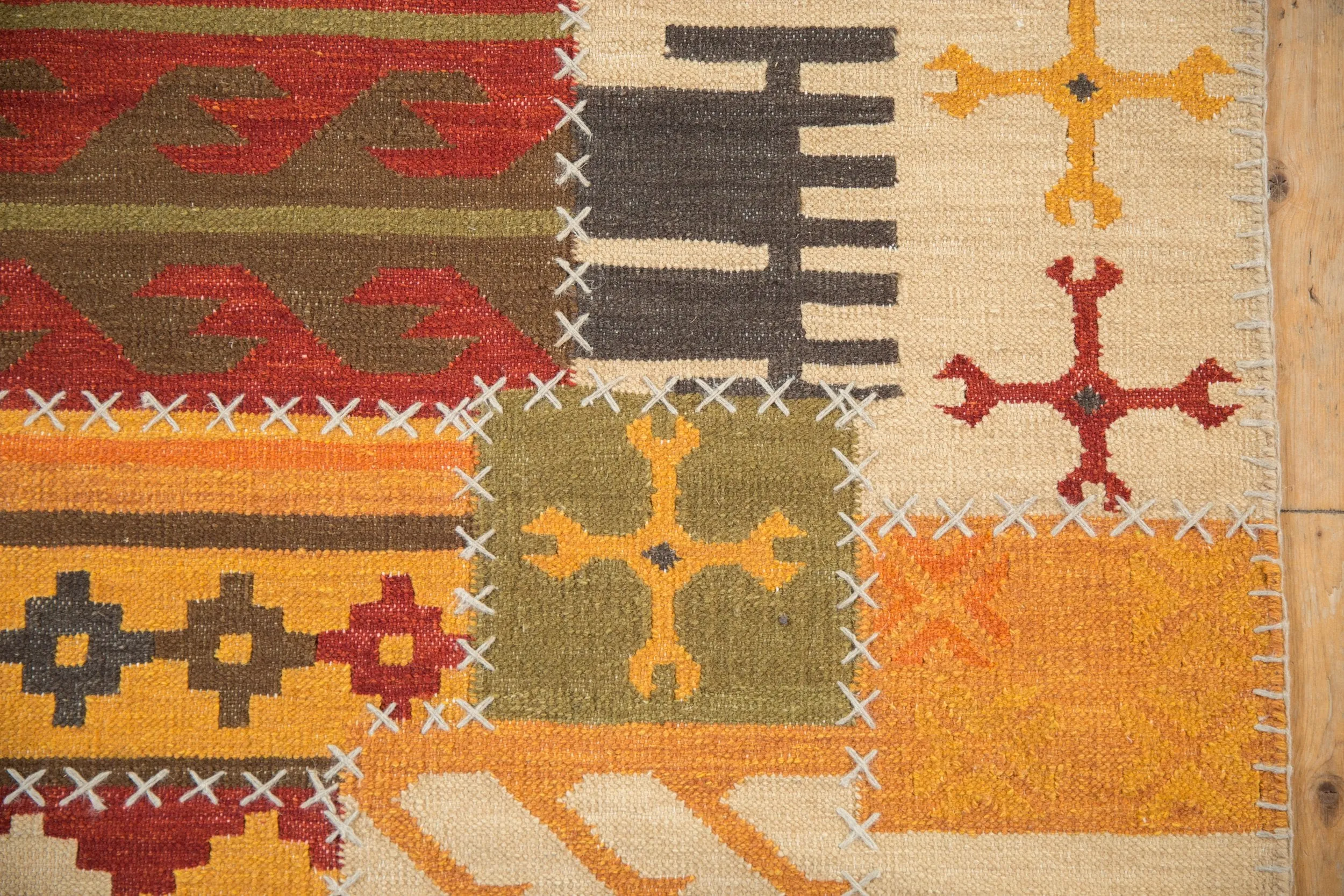 3x11.5 New Patchwork Kilim Rug Runner