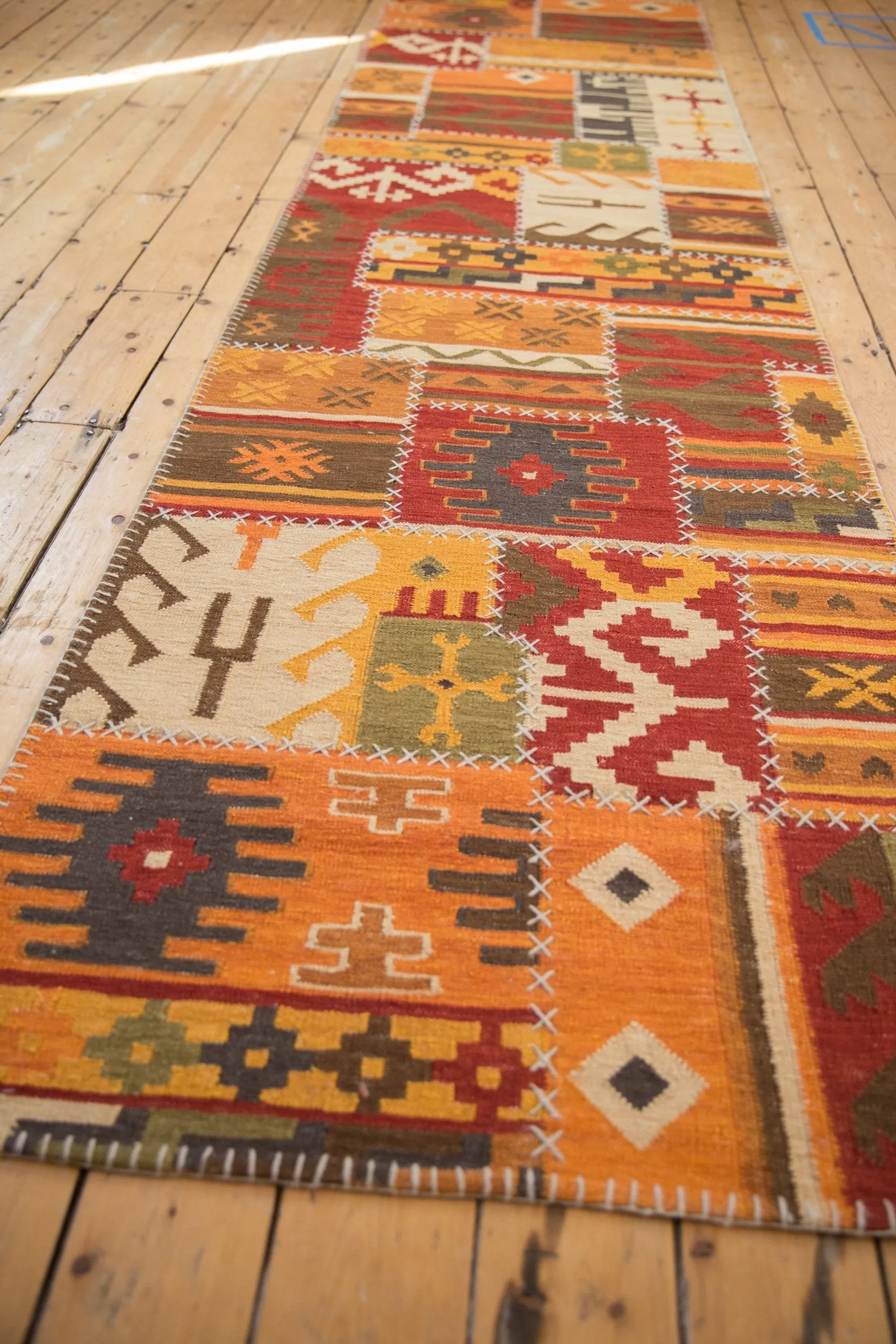 3x11.5 New Patchwork Kilim Rug Runner