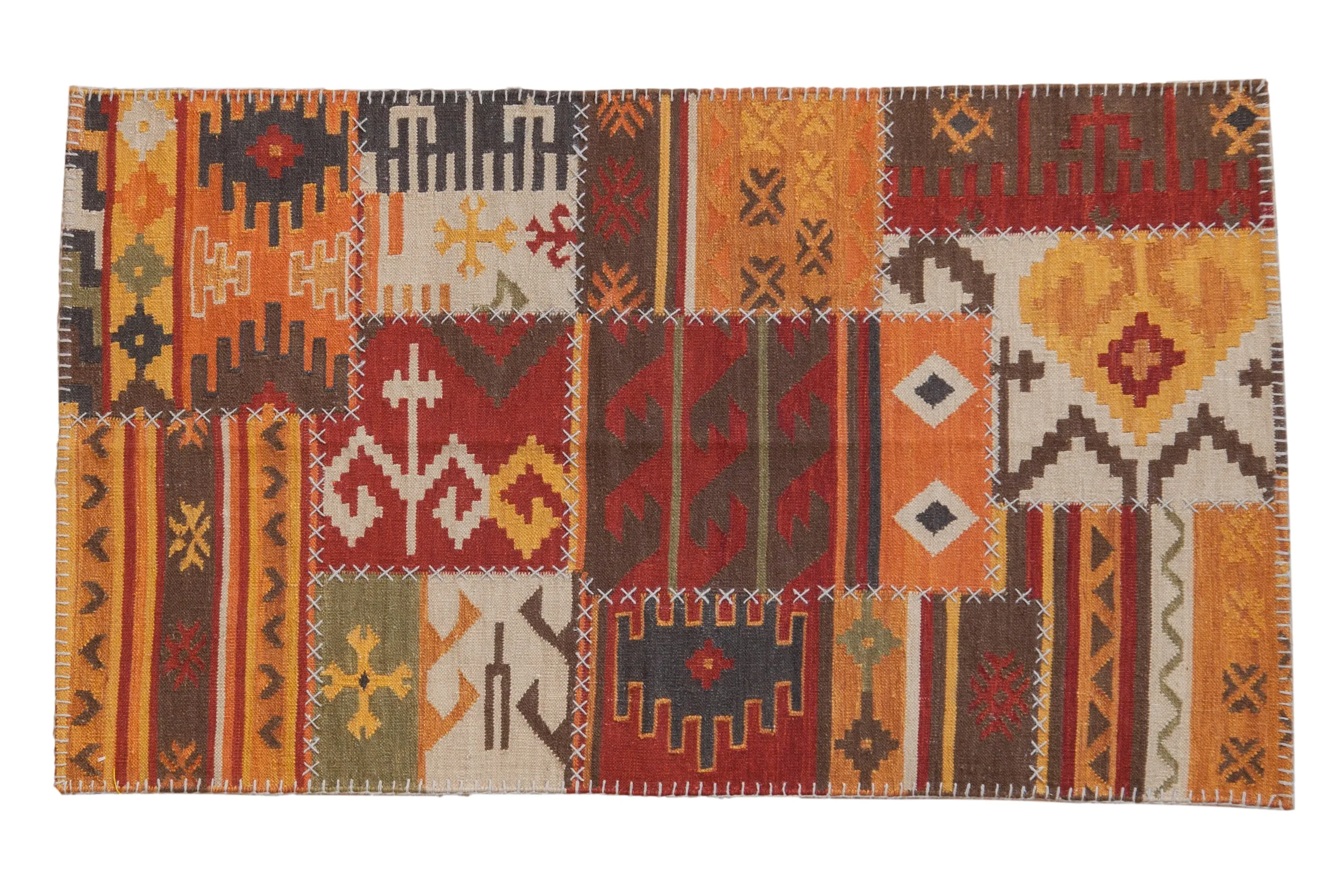 3x5 New Patchwork Kilim Rug
