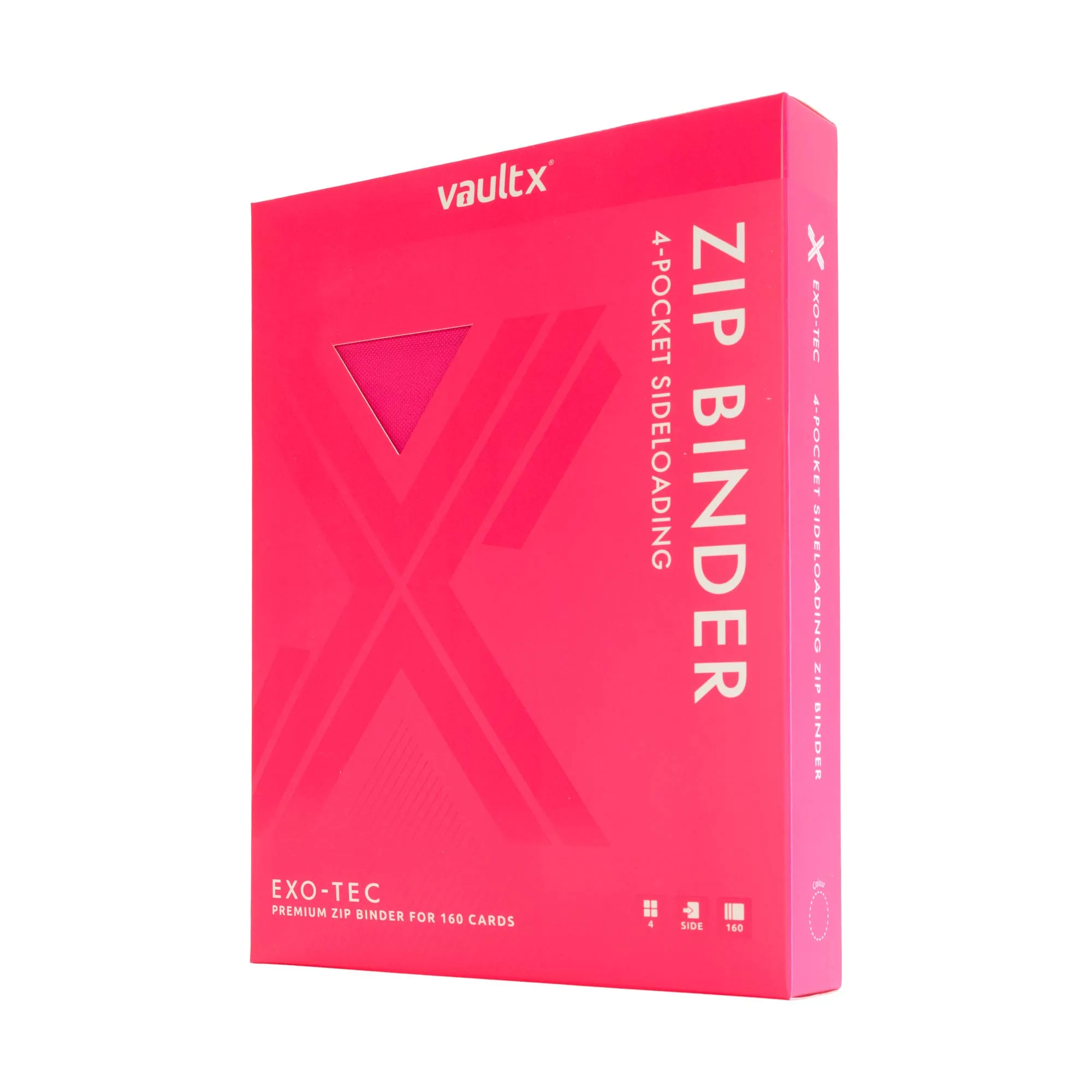 4-Pocket Exo-Tec® Zip Binder Neon Pink