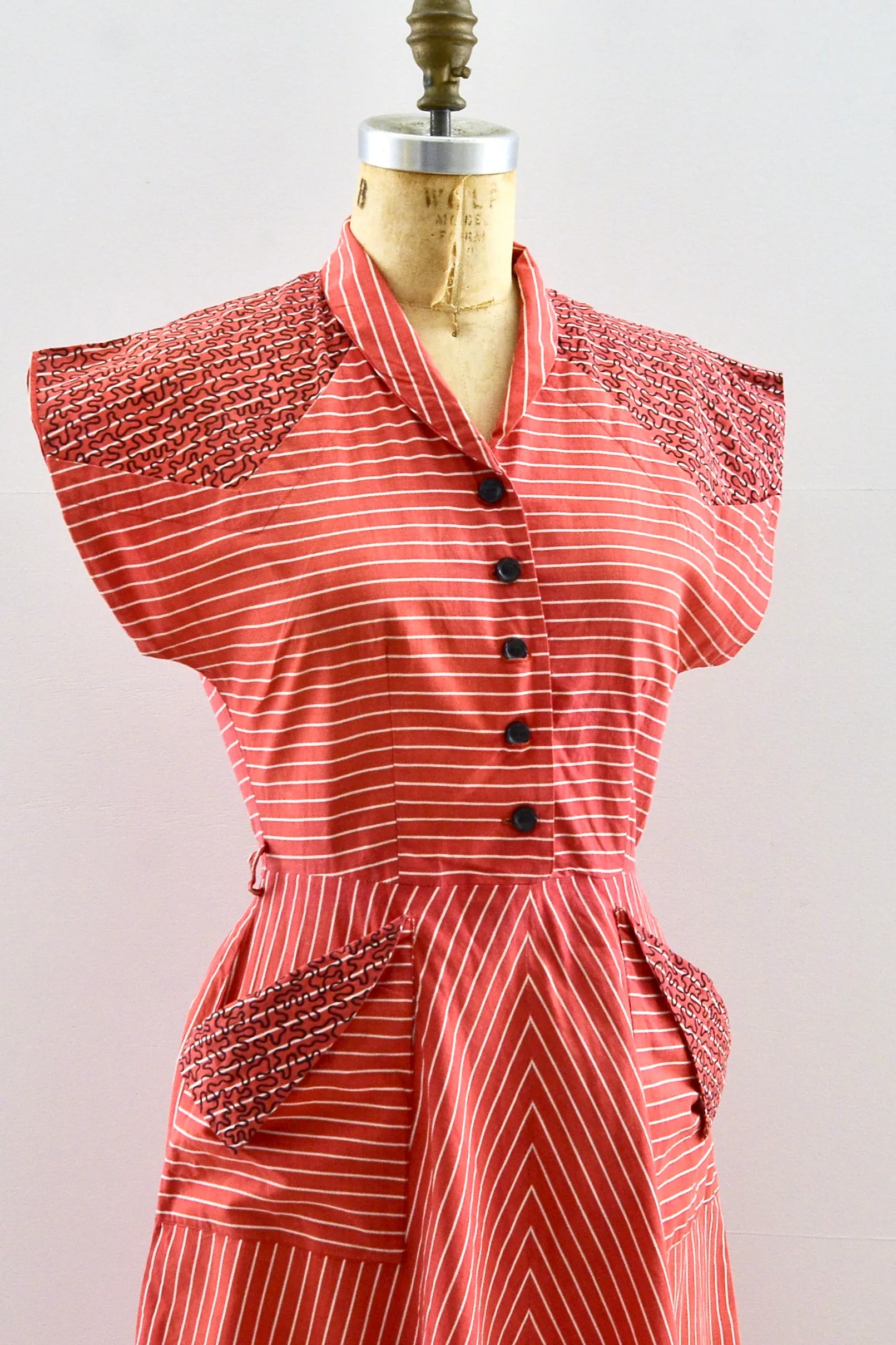 40's Soutache Dress / XS S