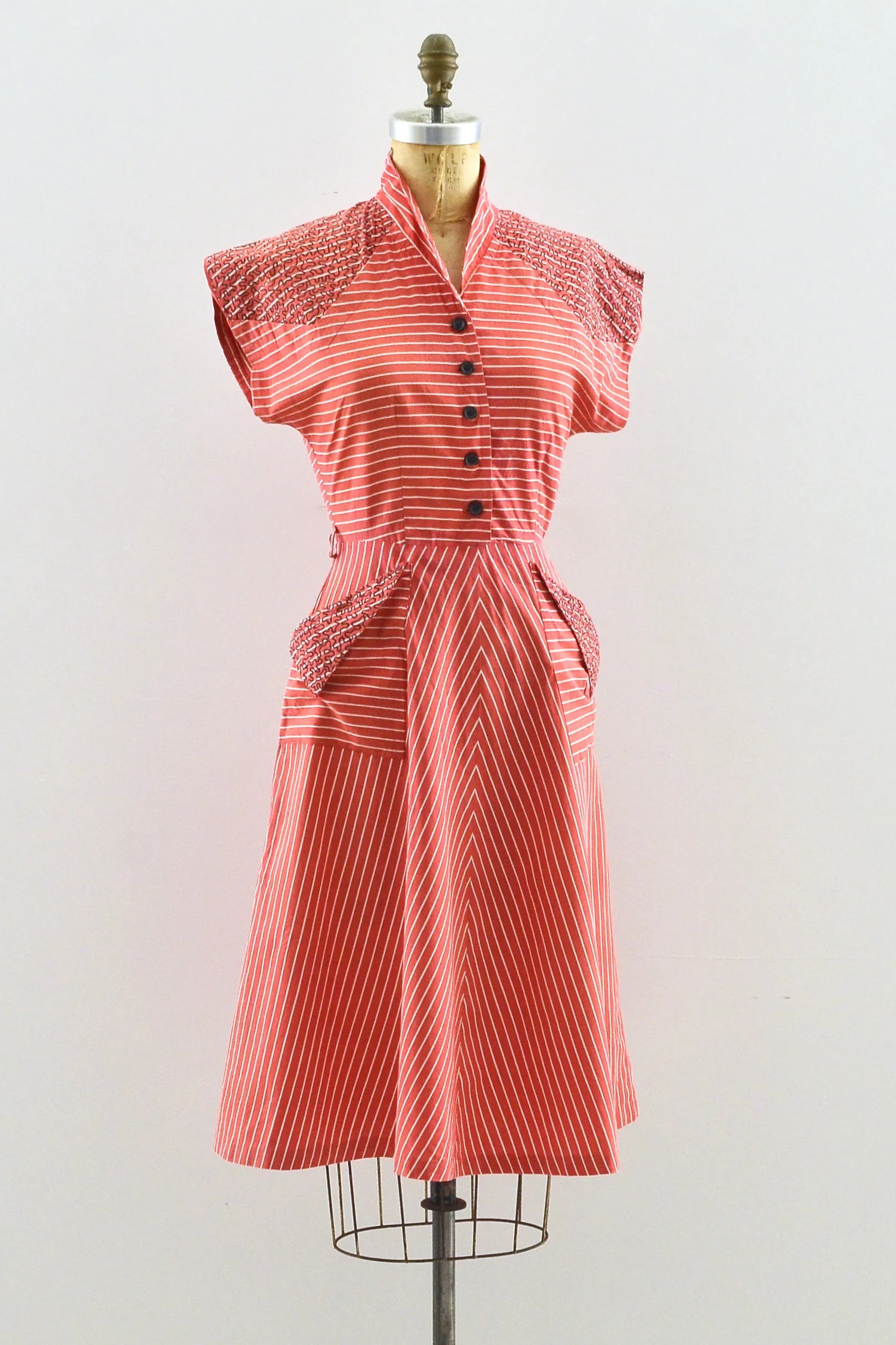 40's Soutache Dress / XS S