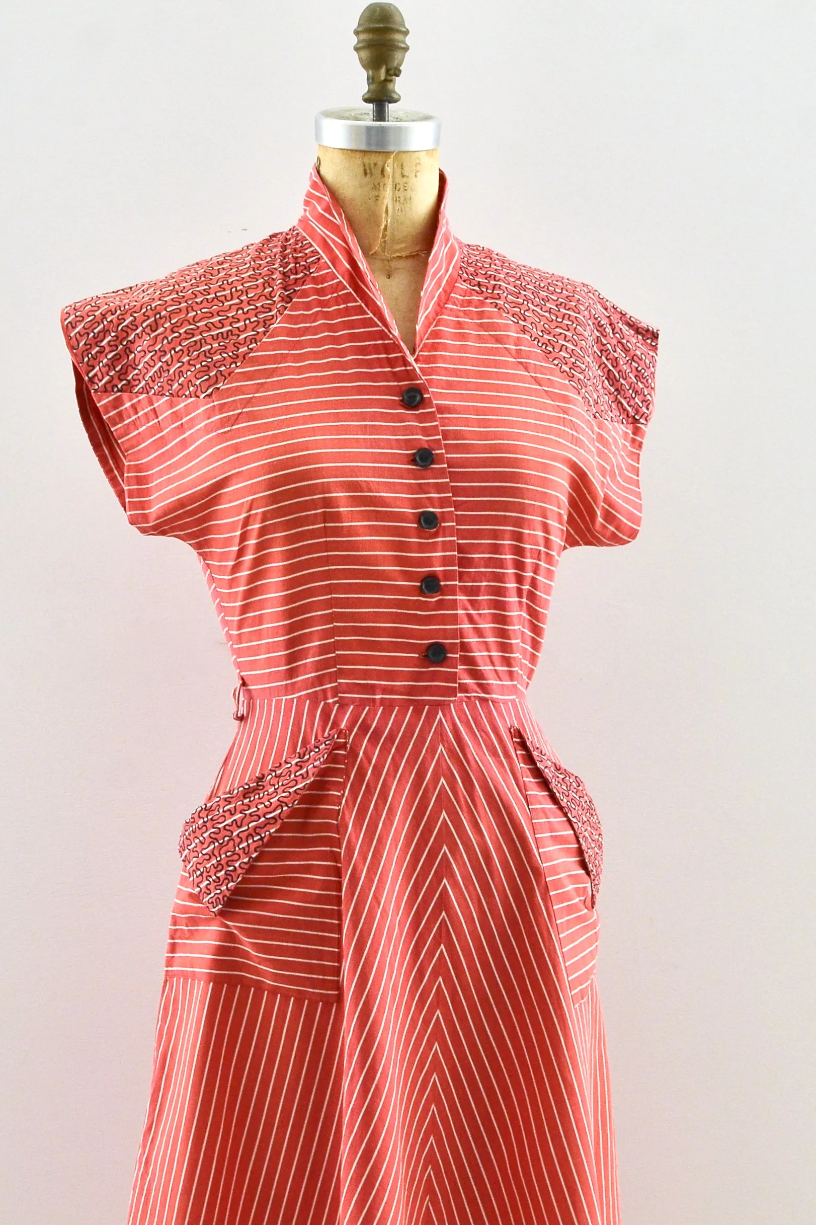 40's Soutache Dress / XS S