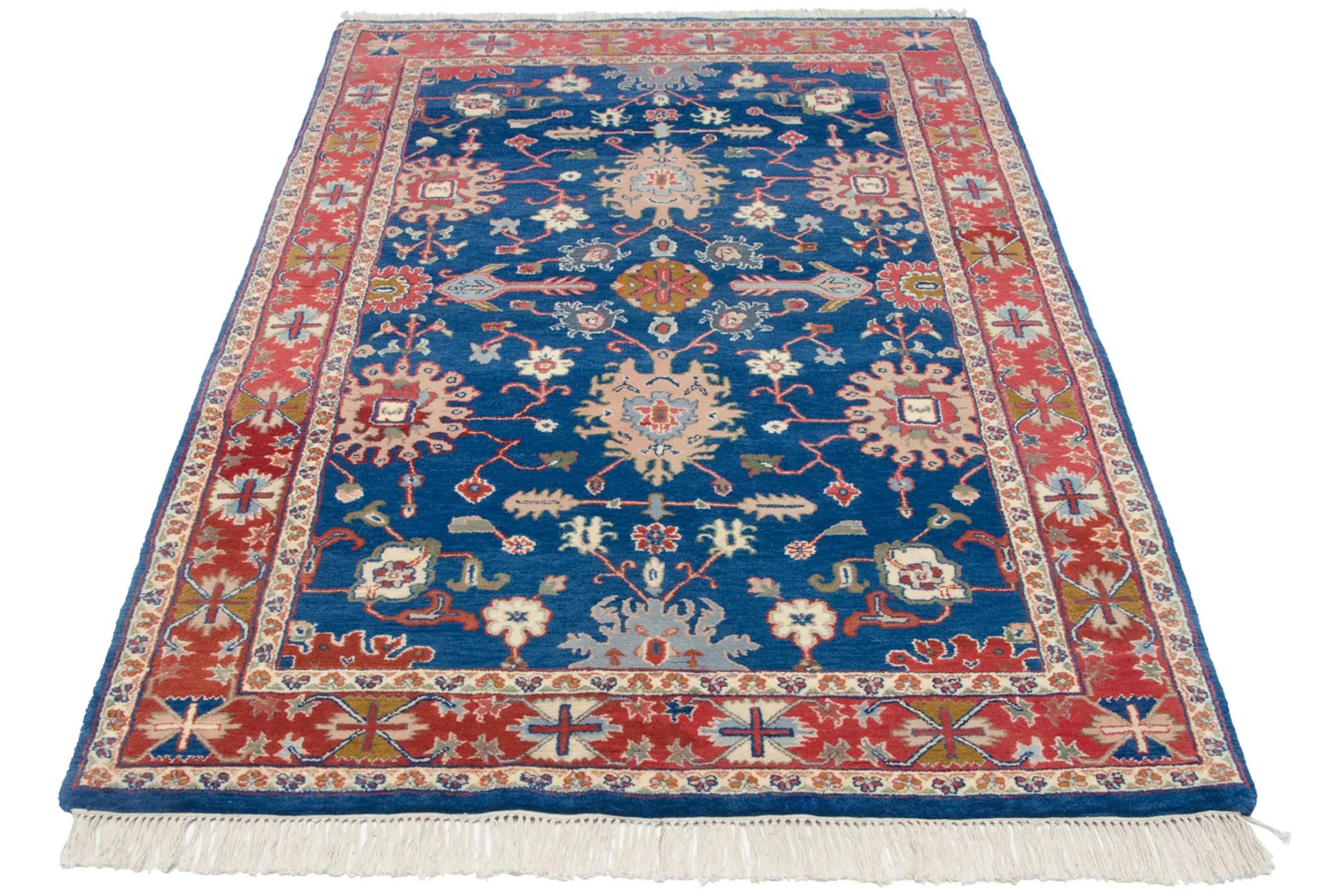 4.5x7 Vintage Indian Bijar Design Rug