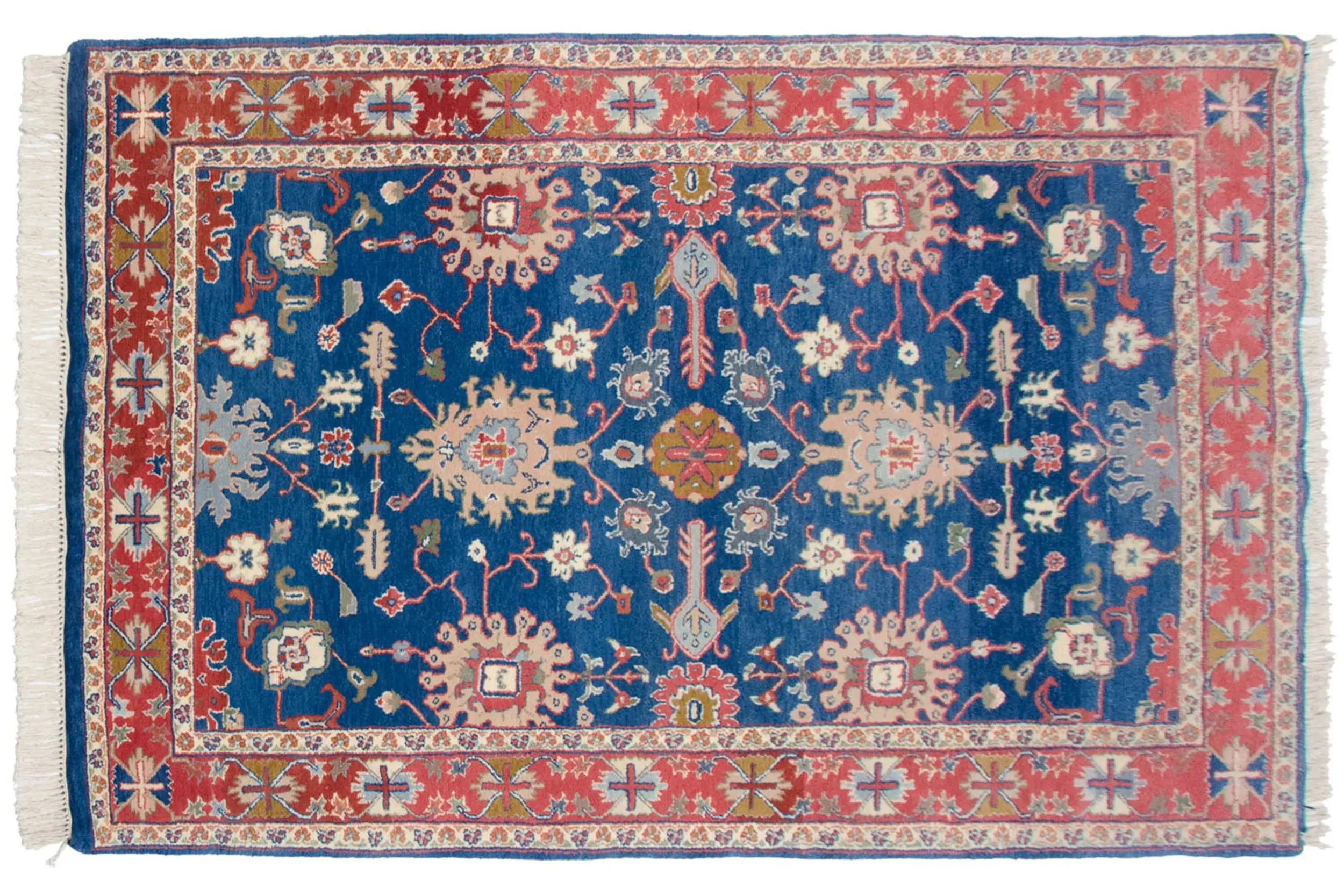 4.5x7 Vintage Indian Bijar Design Rug