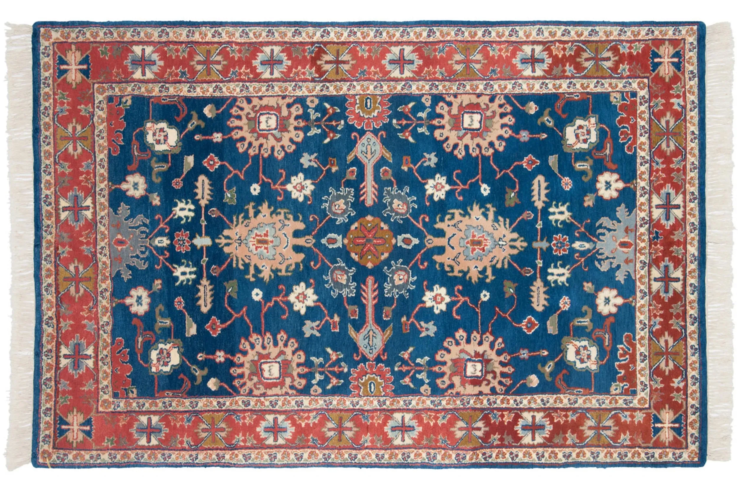 4.5x7 Vintage Indian Bijar Design Rug