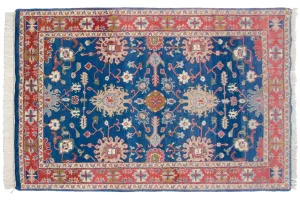 4.5x7 Vintage Indian Bijar Design Rug