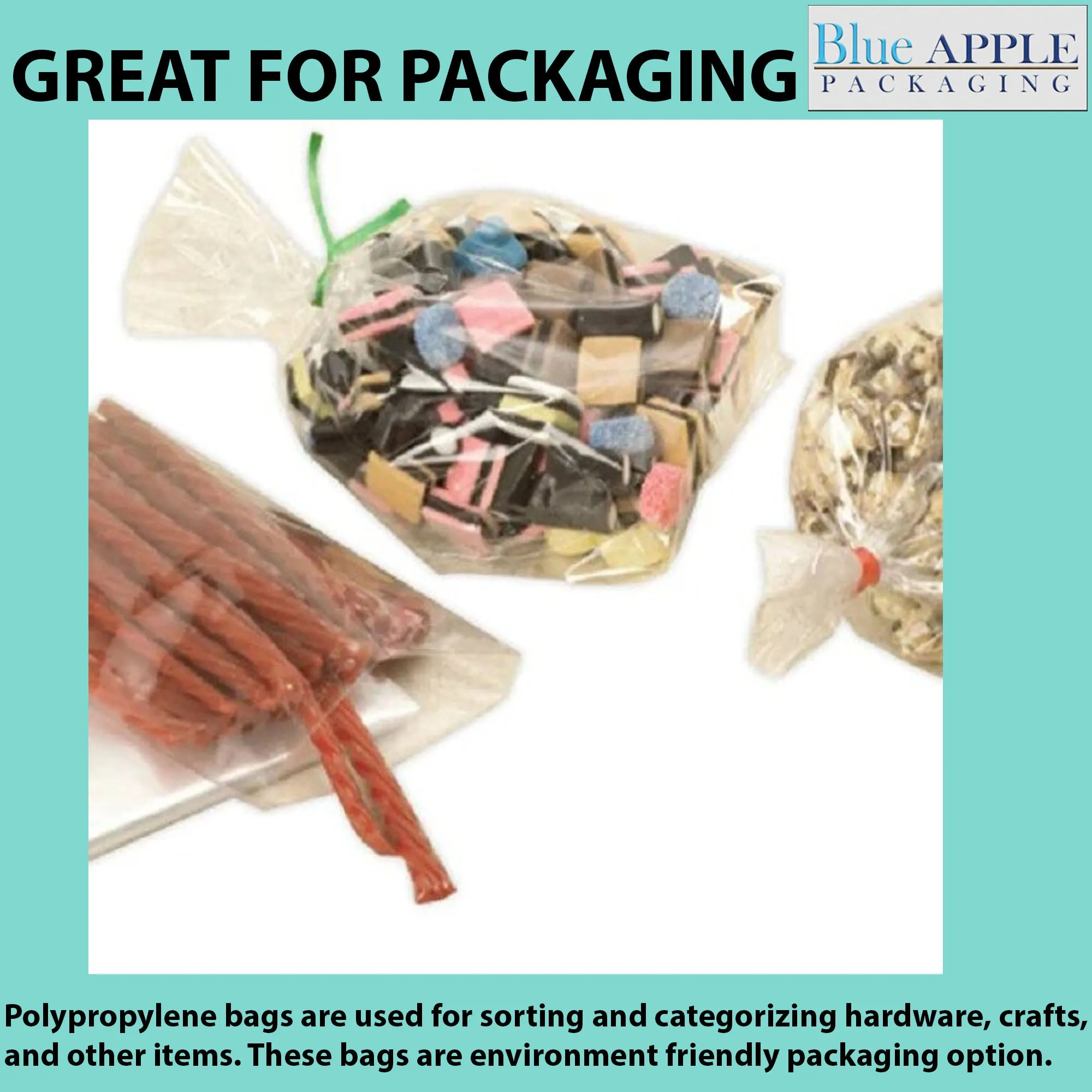 4.75X6.75 inches Polypropylene Bags 1.5 Mil Clear Flat
