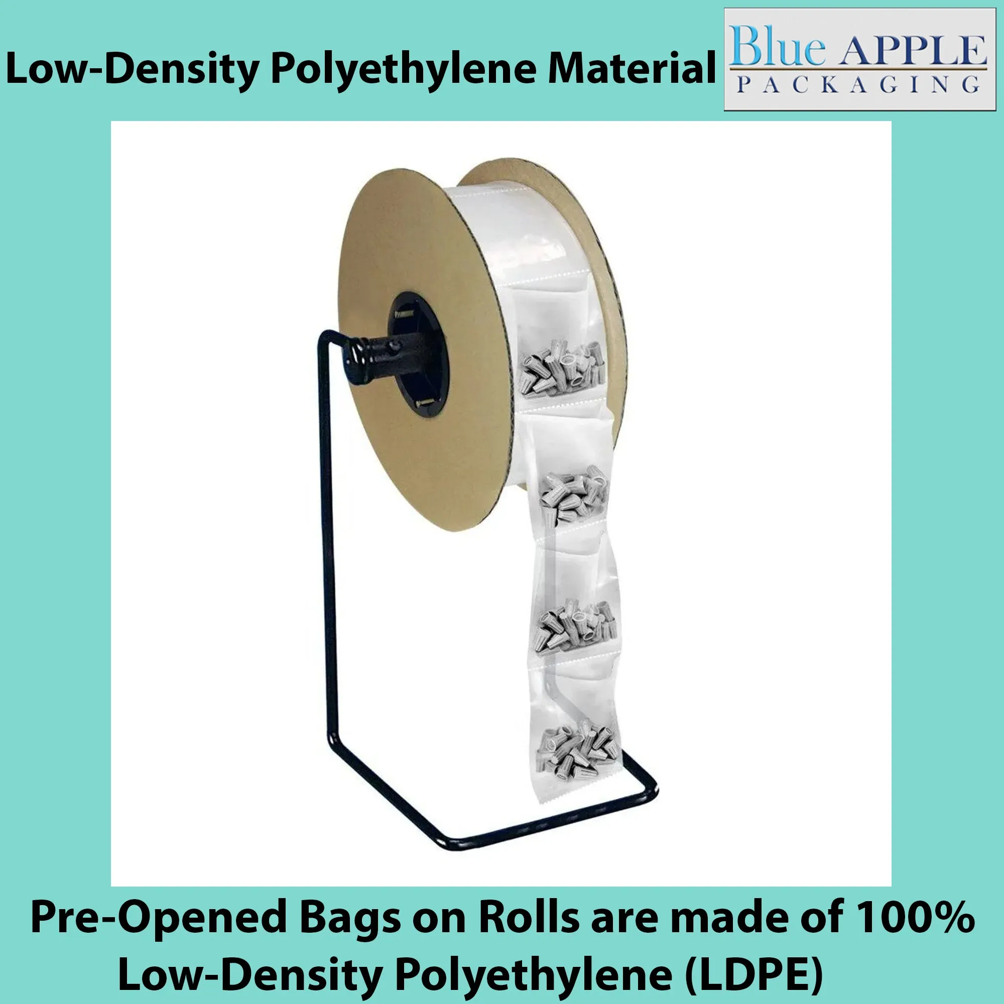 4X4 Inches Kwik-Fill® Pre-Opened Bags on Roll 1.4 Mil Auto Bag 4000/RL