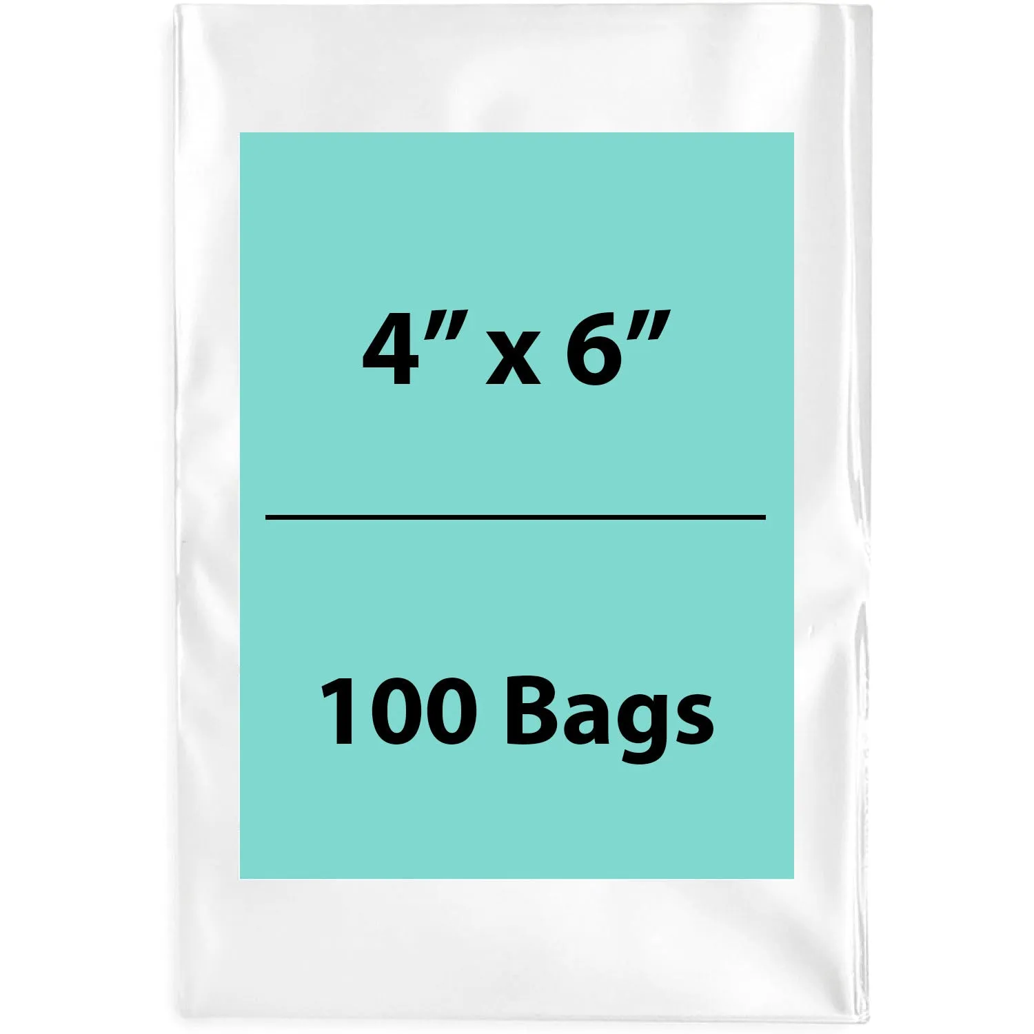 4X6 inches Clear Flat Poly Bags 2Mil Open Top (LDPE)