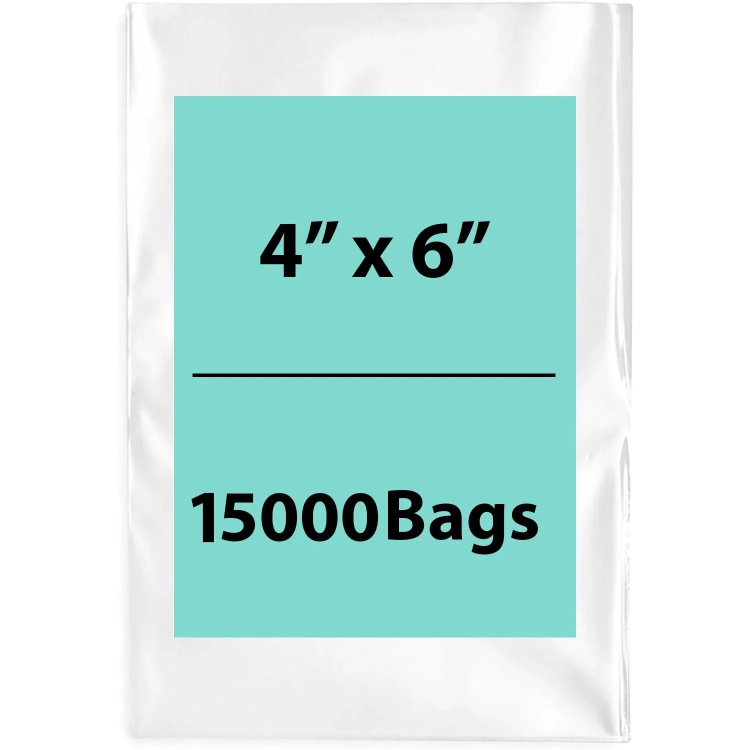 4X6 inches Clear Flat Poly Bags 2Mil Open Top (LDPE)