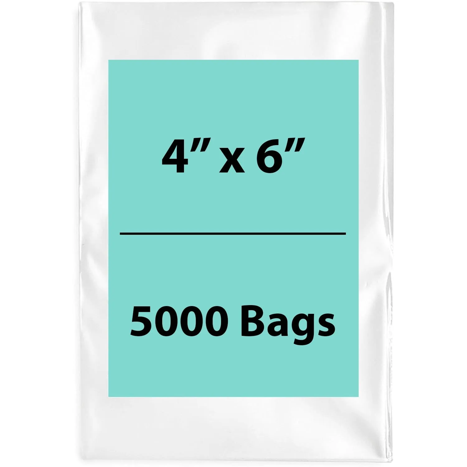 4X6 inches Clear Flat Poly Bags 2Mil Open Top (LDPE)