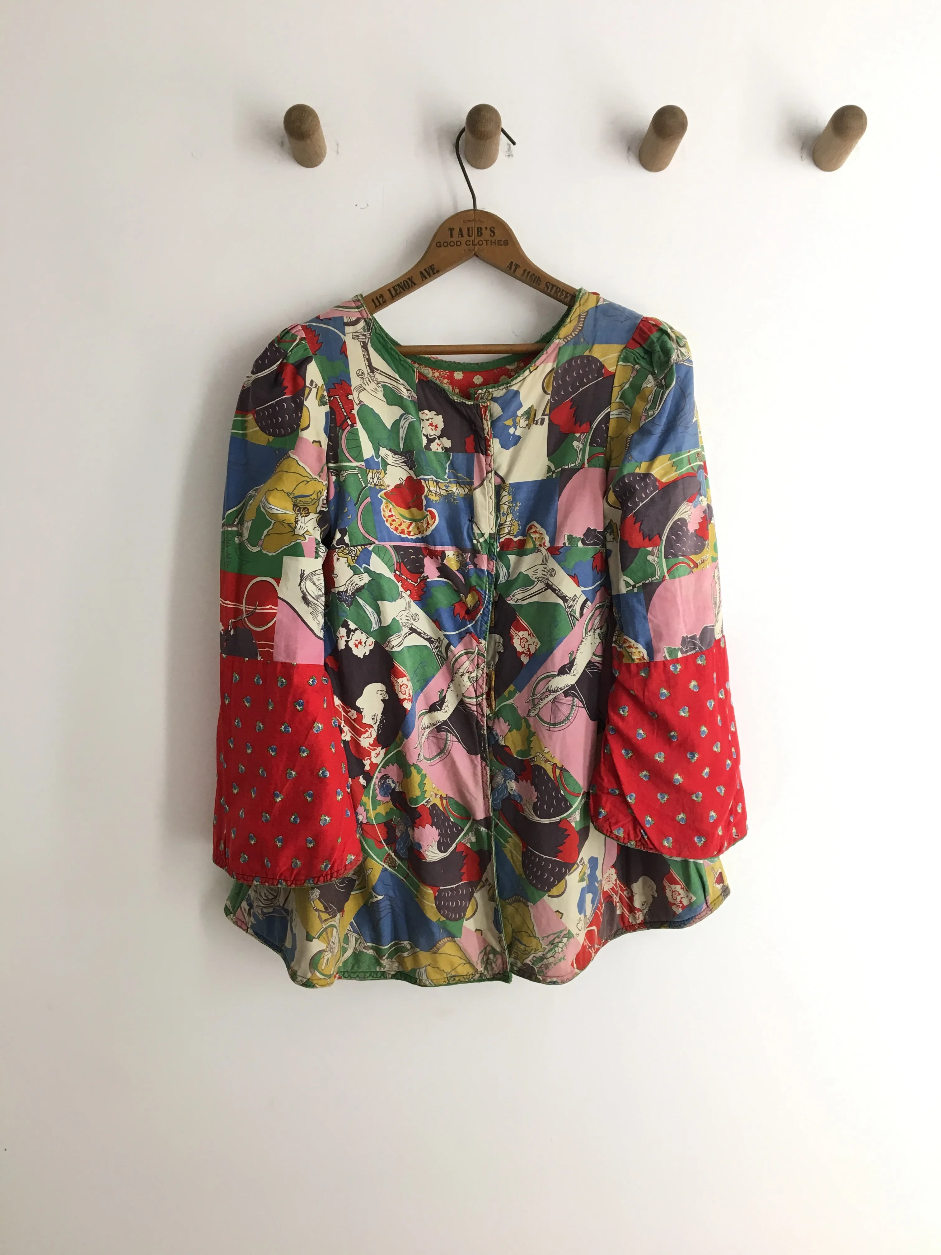 60’s HANDMADE QUILTED PATCHWORK JACKET / SMALL