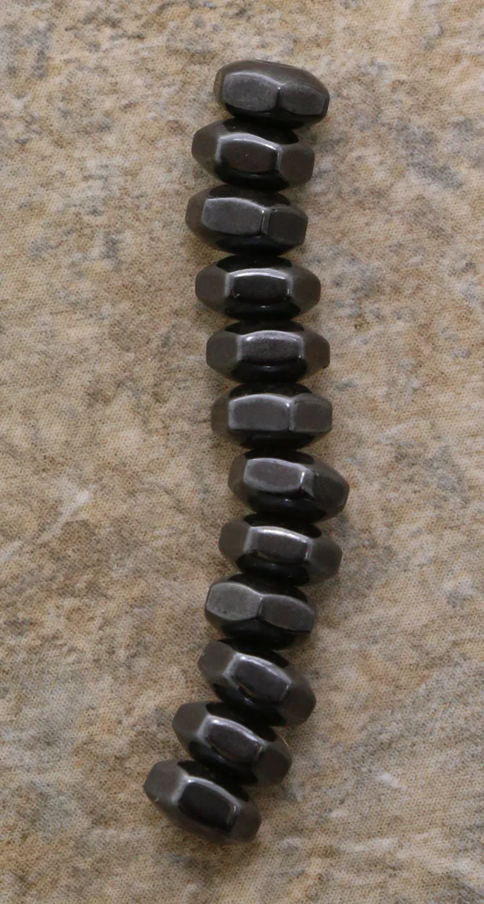 6mm Magnetic Hematite Hexagon Mh14