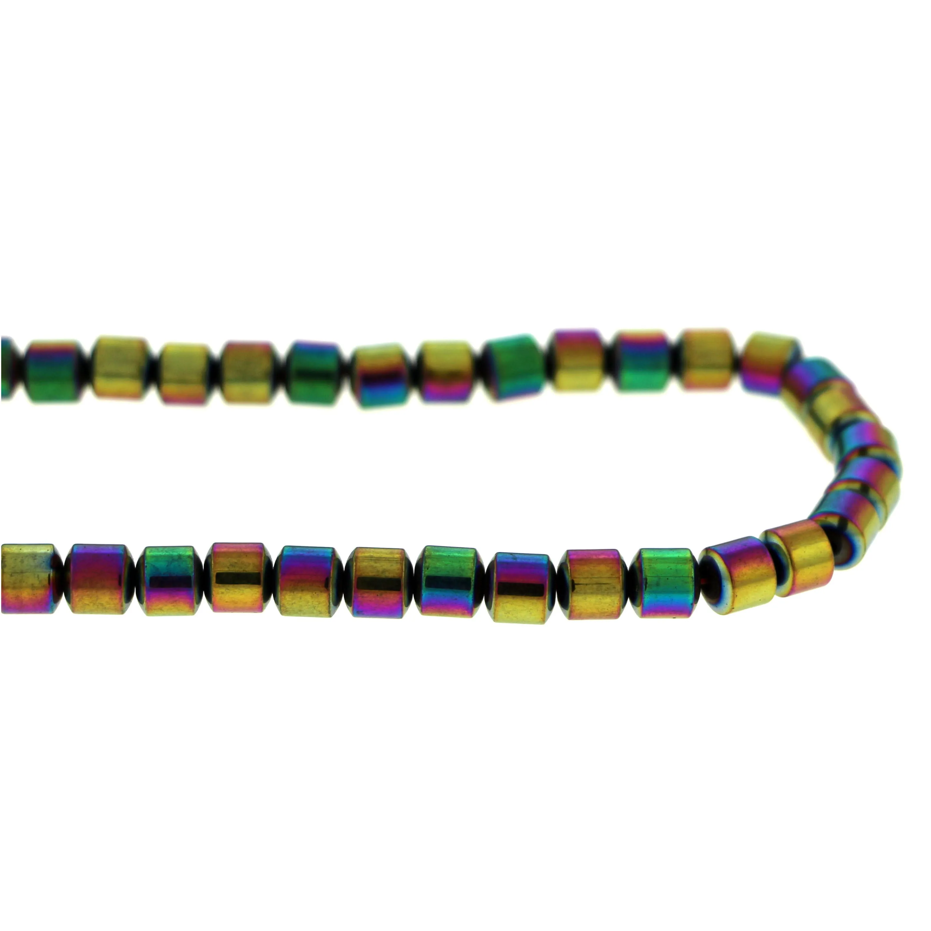 6mm Magnetic Hematite Rainbow Drum Mh58