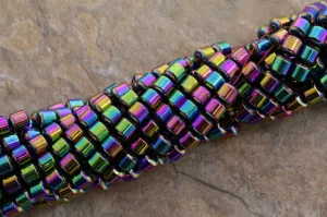 6mm Magnetic Hematite Rainbow Drum Mh58