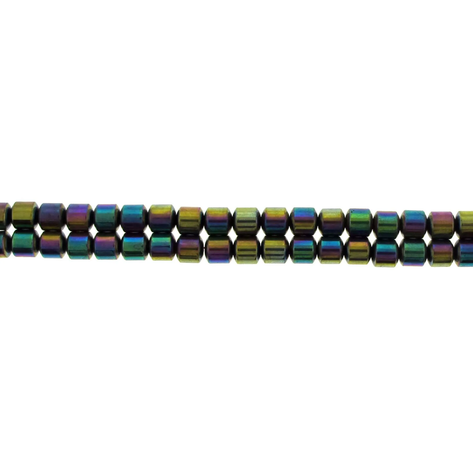 6mm Magnetic Hematite Rainbow Drum Mh58
