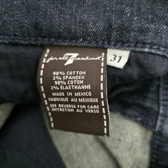 7 For All Mankind Women's Straight Leg Jean Size 31