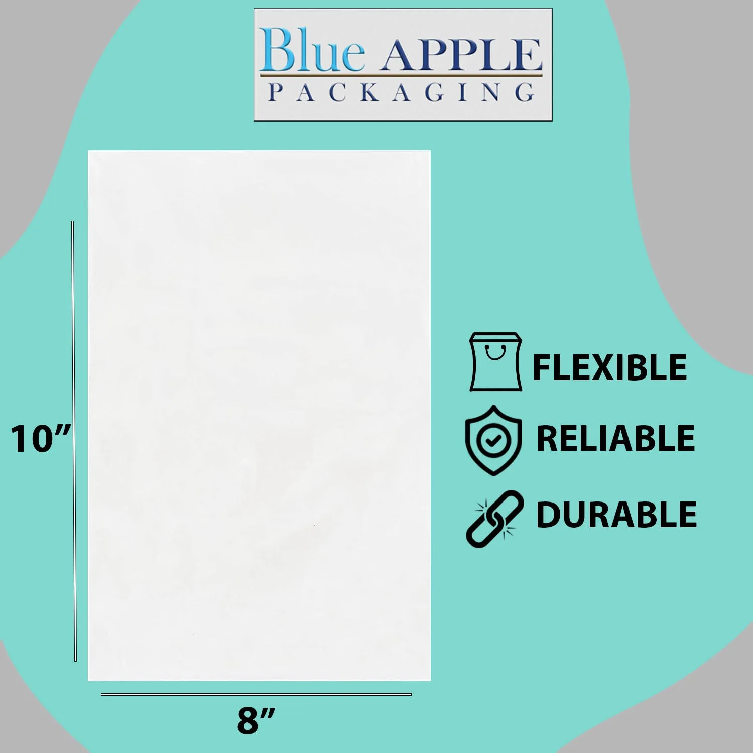 8X10 inches Clear Flat Poly Bags 3Mil Open Top (LDPE)