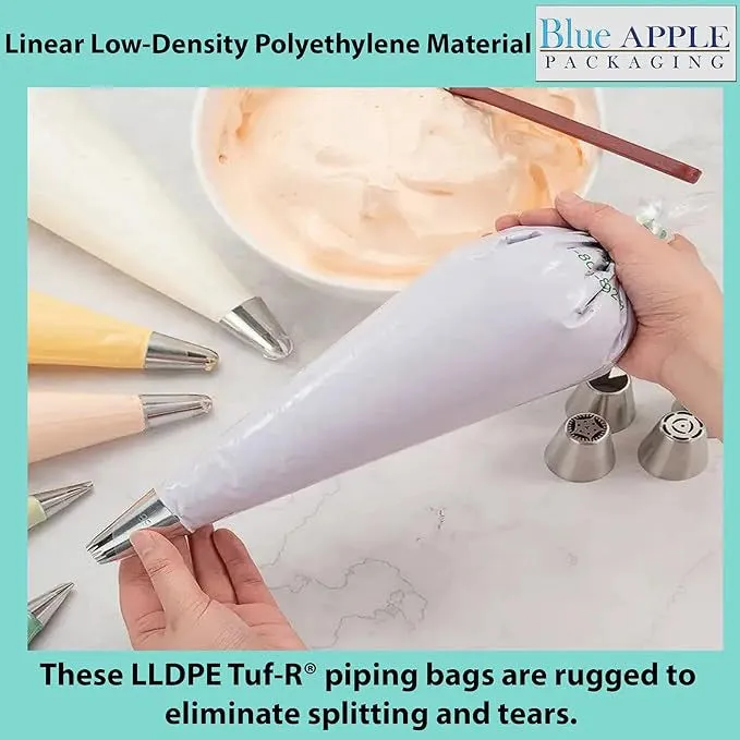 9X18 inches Piping Bags for Pastry, Cakes 3.25 Mil Tuf-R® LLDPE